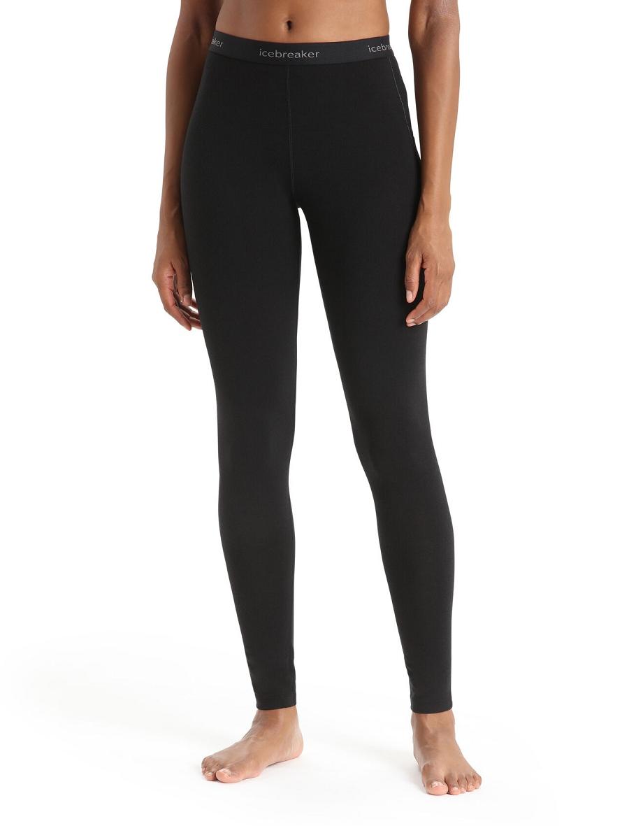 Icebreaker BodyfitZone™ Merino 150 Zone Thermal Leggings Női Base Layers Fekete | HU 1888DFMN